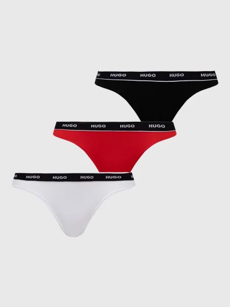 HUGO Комплект бикини Triplet Stripe Цветен черно