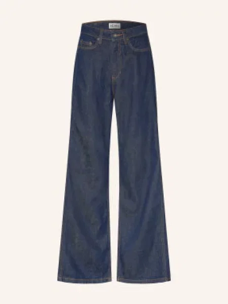 Ichi Široké Džíny Ihblich denim authentic blue modré