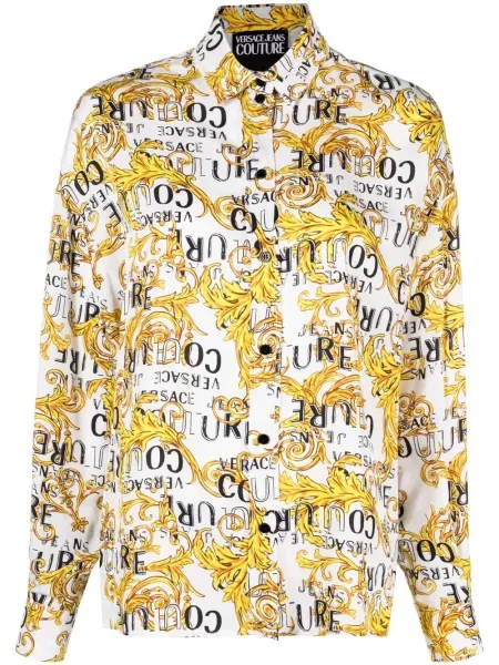 Cămașă Versace Jeans Couture cu imagine alb