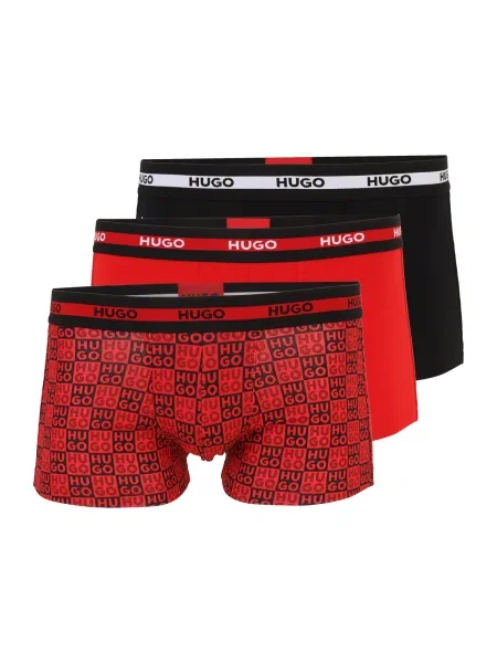 HUGO Boksarice PLANET / črna / bela rdeča