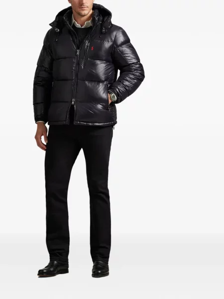 Portofel Polo Ralph Lauren din piele cu dungi cu glugă verde