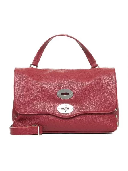 Mała torebka skórzana Zanellato skórzana elegancka czerwona