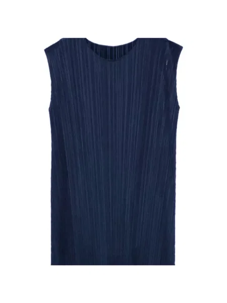 Rochie midi Pleats Please Issey Miyake fără mâneci albastru