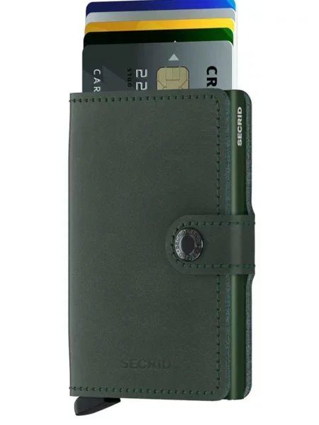 Secrid Portfel skórzany M.Green-Green zielony