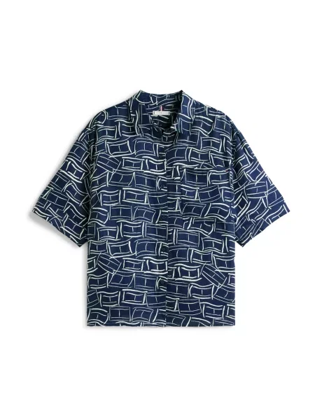 Tommy Hilfiger Curve Bluză ESS albastru marin alb