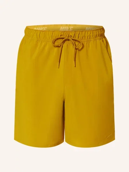 Nike Tréninkové Šortky Dri-Fit Unlimited tmavě žlutá černé