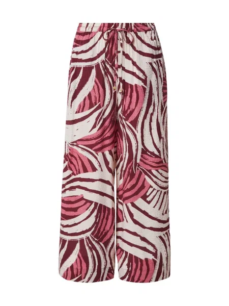 S.Oliver Pantaloni corai / roșu bordeaux alb