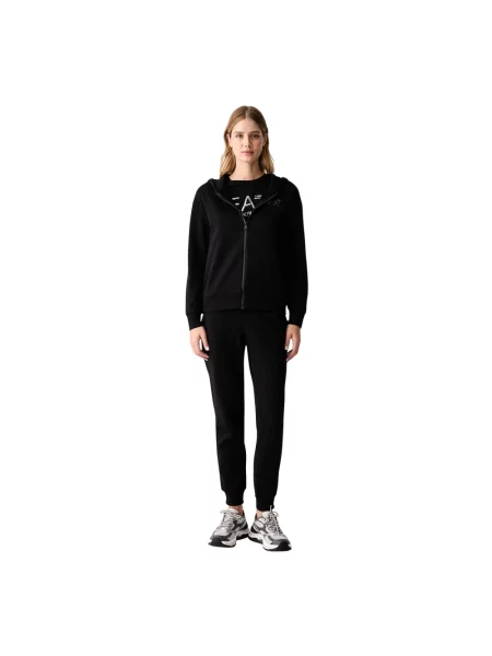 Emporio Armani dres z bawełną czarny