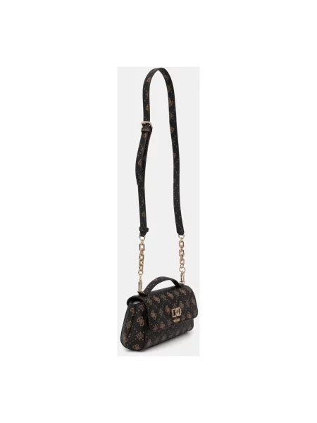 Guess torebka crossbody z imitacji skóry EMELIE brązowa