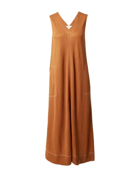 Warehouse Rochie maro coniac alb