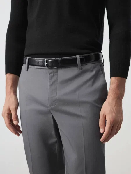Spodnie chinosy Dublino slim fit ciemnoszary Mężczyzna 38 MANGO MAN
