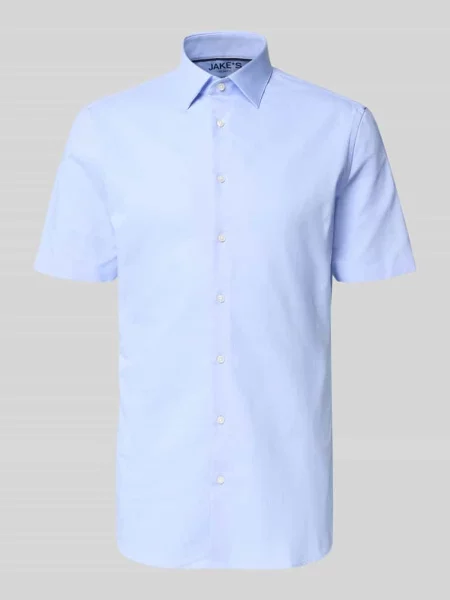 Koszula o kroju slim fit biznes z kołnierzykiem typu kent Jake*s błękitny