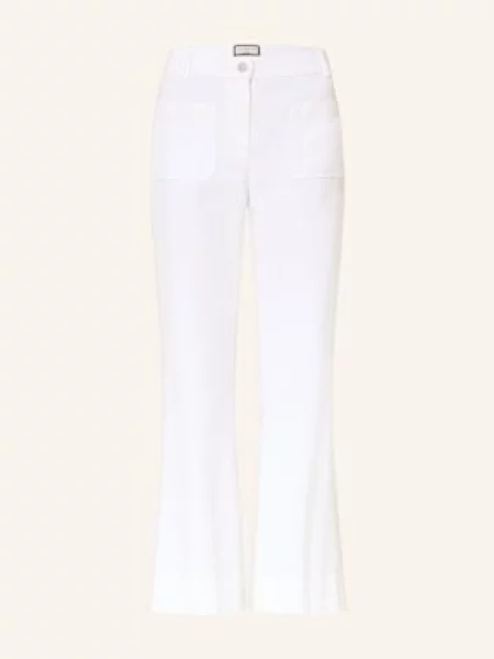 Sem Per Lei Jeansy Wide Leg weiss białe