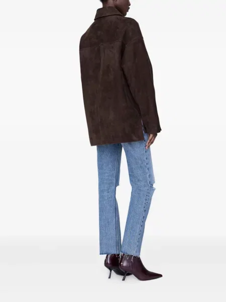 Geacă Anine Bing din piele de căprioară auriu