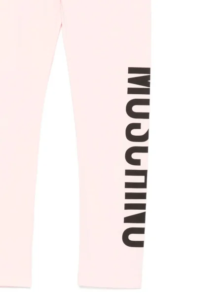 Legginsy dziecięce Moschino różowe