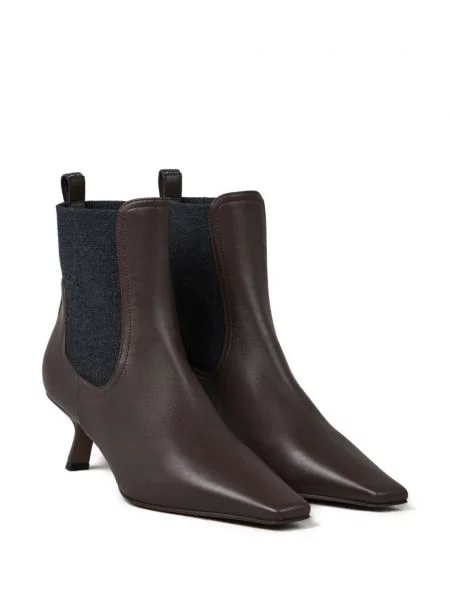 Botine chelsea Brunello Cucinelli maro