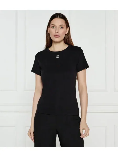 HUGO Tricou Deloris | Regular Fit negru