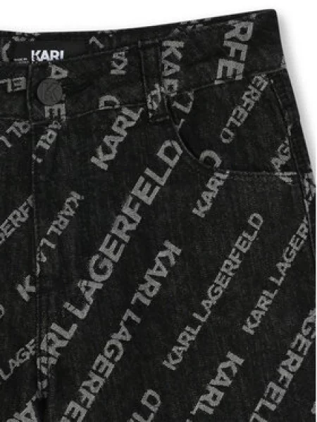 Karl Lagerfeld Kids Džínsové šortky D čierna