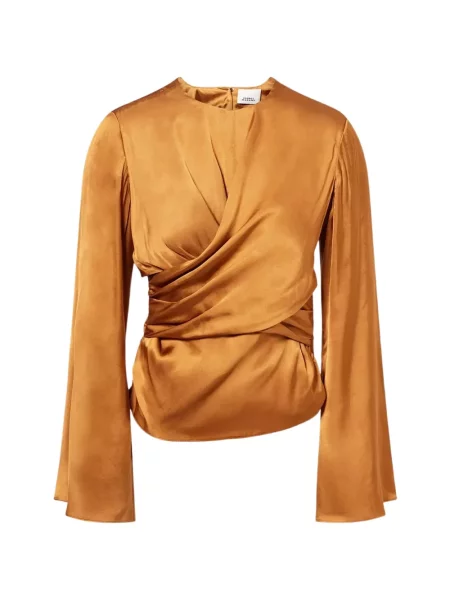 Lung bluză Isabel Marant drapată maro