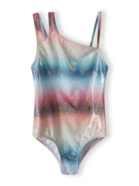 MINOTI Costum de baie întreg albastru / roz pal negru