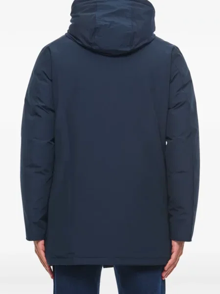 Palton Woolrich cu glugă albastru