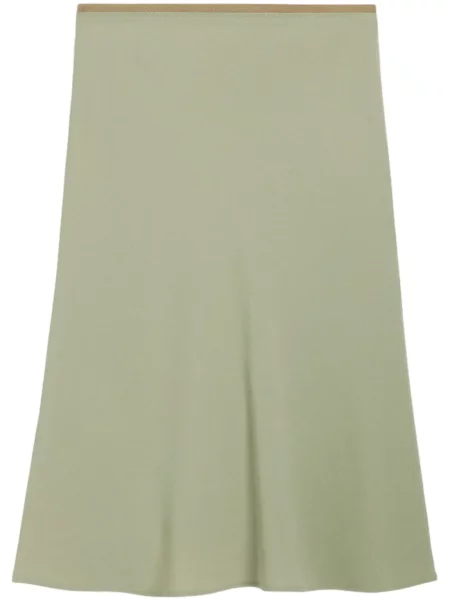 Fustă midi Ami Paris din crep verde