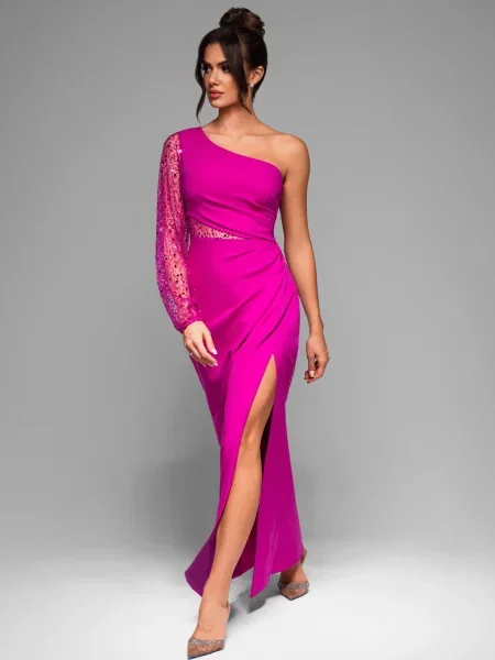 Rochie de seară Edoti de costum fucsie
