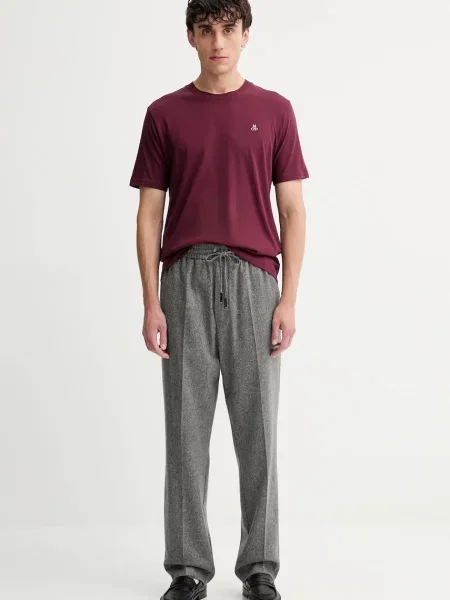 Marc O'Polo t-shirt bordowy melanżowy