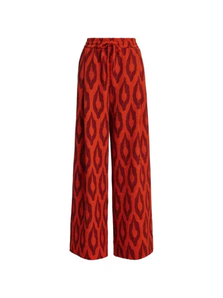 Pantaloni palazzo Essentiel Antwerp cu cordon roșu