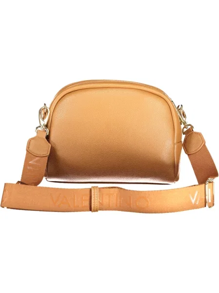 Lniana torebka Valentino Bags brązowa