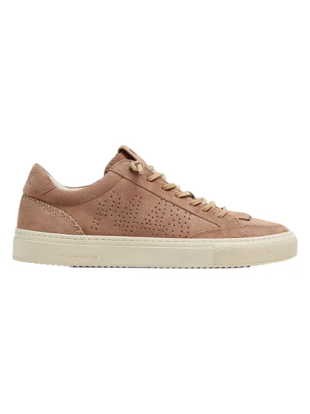 Sneakersy P448 skórzane brązowe
