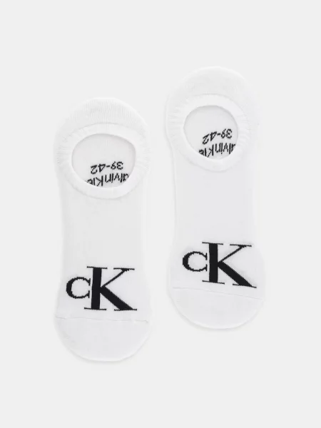 Чорапи Calvin Klein Jeans 2 чифта бяло