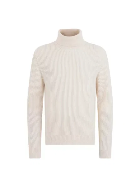 Sweter z golfem Slowear wełniany beżowy
