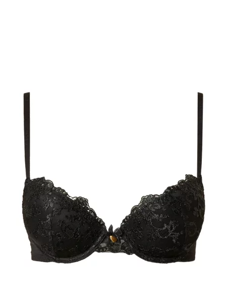 Sutien Twinset cu broderie negru