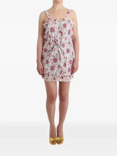 Rochie mini Ermanno Scervino cu model floral cu imagine alb