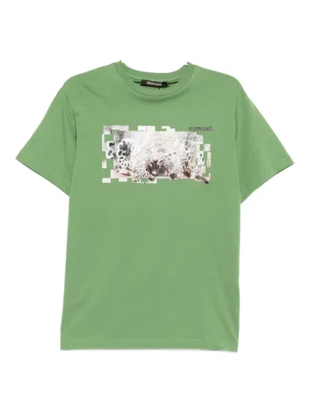 Tricou Roberto Cavalli cu imagine verde