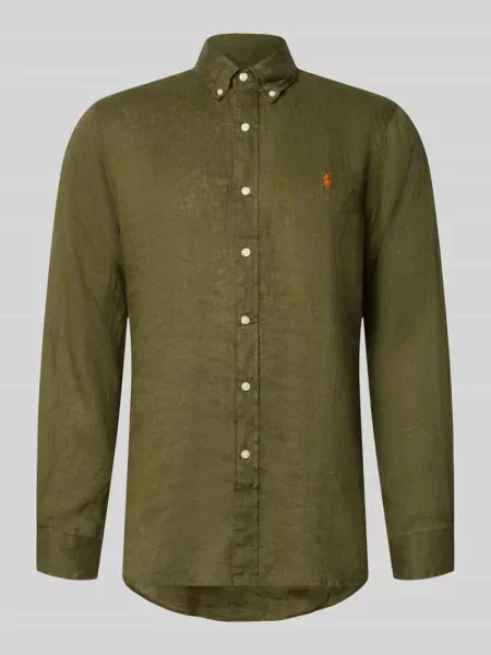 Koszula casualowa o kroju regular fit z czystego lnu Polo Ralph Lauren zielona