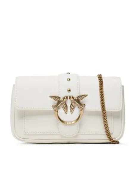 Pinko De piele geantă pe umăr LOVE ONE POCKET C alb