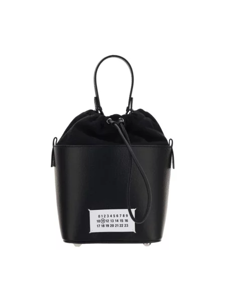 Lniany kapelusz Maison Margiela retro wiązany czarny
