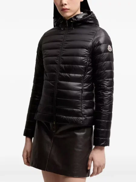Geacă Moncler cu glugă negru