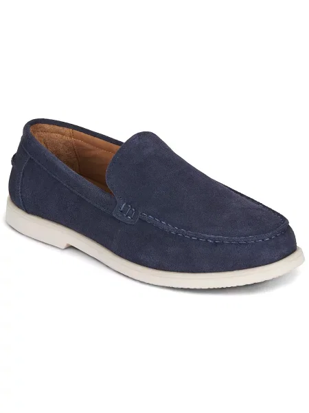 Pantofi loafer Selected din piele de căprioară albastru