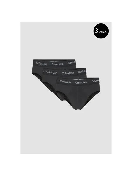 Pánske slipy Calvin Klein Hip Brief 3 páry black body čierna