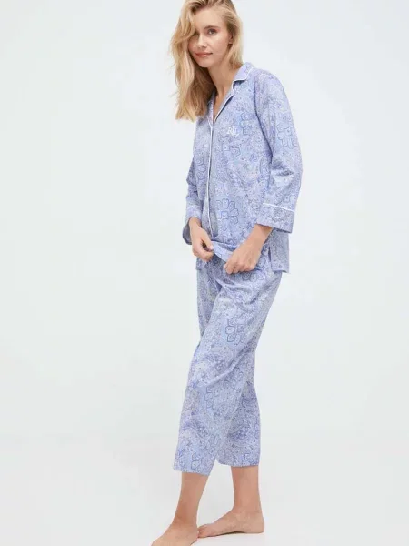 Пижама Lauren Ralph Lauren от синьо