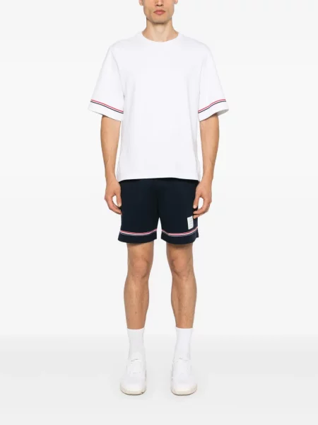 Tricou Thom Browne cu dungi alb