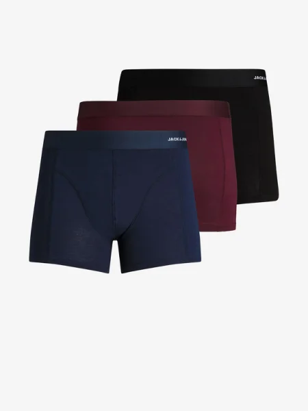 JACK & JONES Boxeri roșu bordeaux bleumarin negru