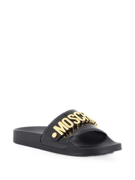 Papuci Moschino cu autograf negru