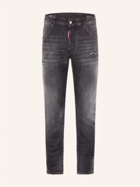 Jeansy Skater O Kroju Extra Slim Fit schwarz czarne