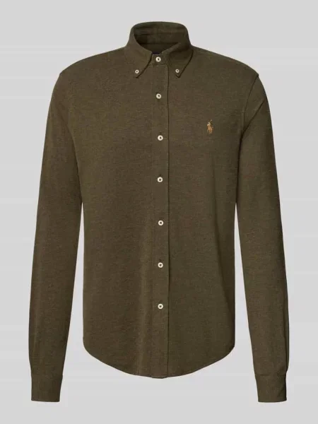Koszula casualowa z listwą guzikową Polo Ralph Lauren oliwkowa