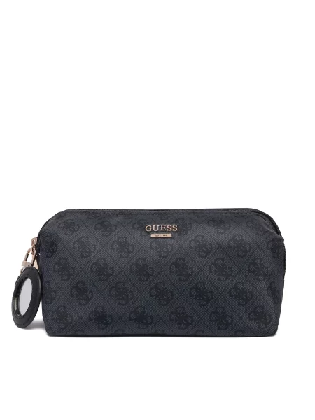 Guess Kozmetični kovček Adrian Logo Travel Temno siva