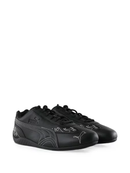 Sneakerși Puma cu broderie negru